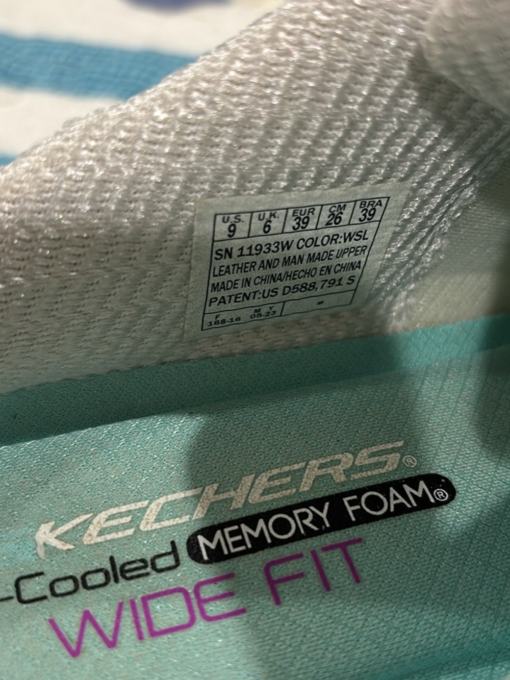 Skechers White Slip-On Casual Walking Shoes - Picture 5 of 5